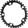 Absolute Black Chainrings & Accessories|Premium Oval Chainrings (Black) (2 x 10/11 Speed) (110mm BCD) (Inner) (34T)