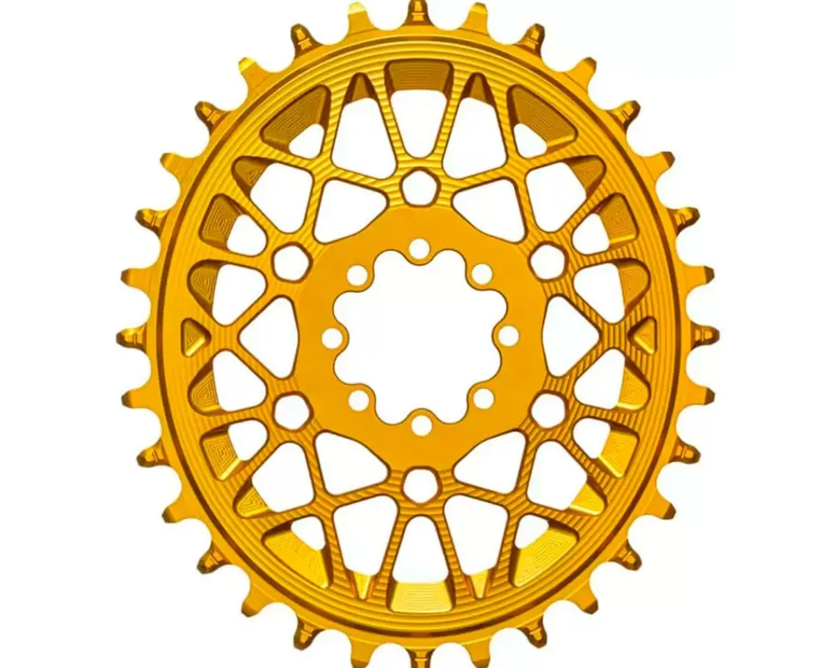 Absolute Black Chainrings & Accessories|SRAM T-Type Oval 8-Blot Direct Mount Chainring (Gold) (Single) (30T) (3mm Offset/Boost)