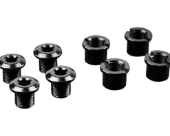 Absolute Black Chainrings & Accessories|T-30 Chainring Bolt Set (4x Bolts & Nuts) (Long)