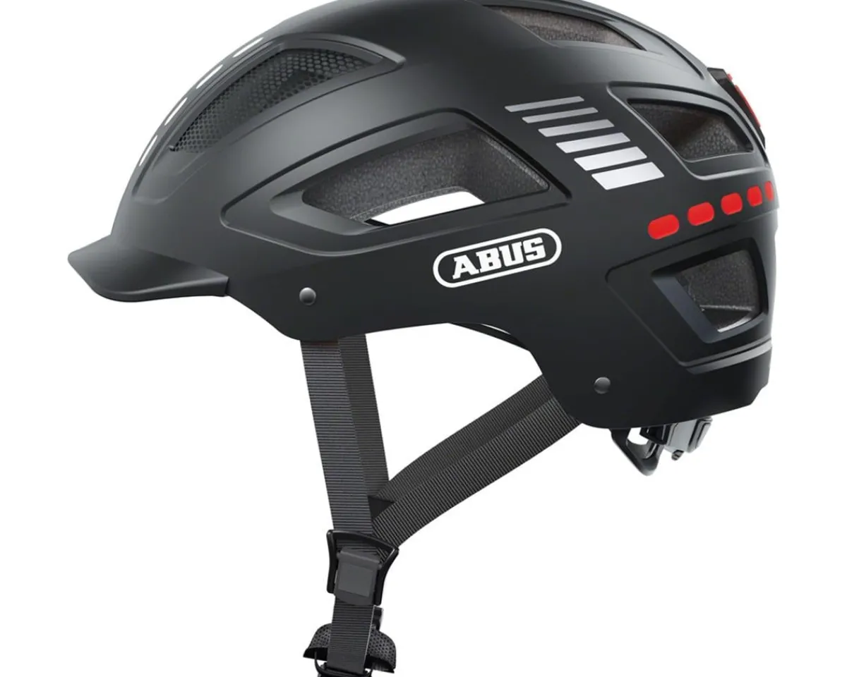 Abus Helmets|Helmets|Hyban 2.0 Urban Helmet (Signal Black) (52-58cm) (M) (w/Rear LED)