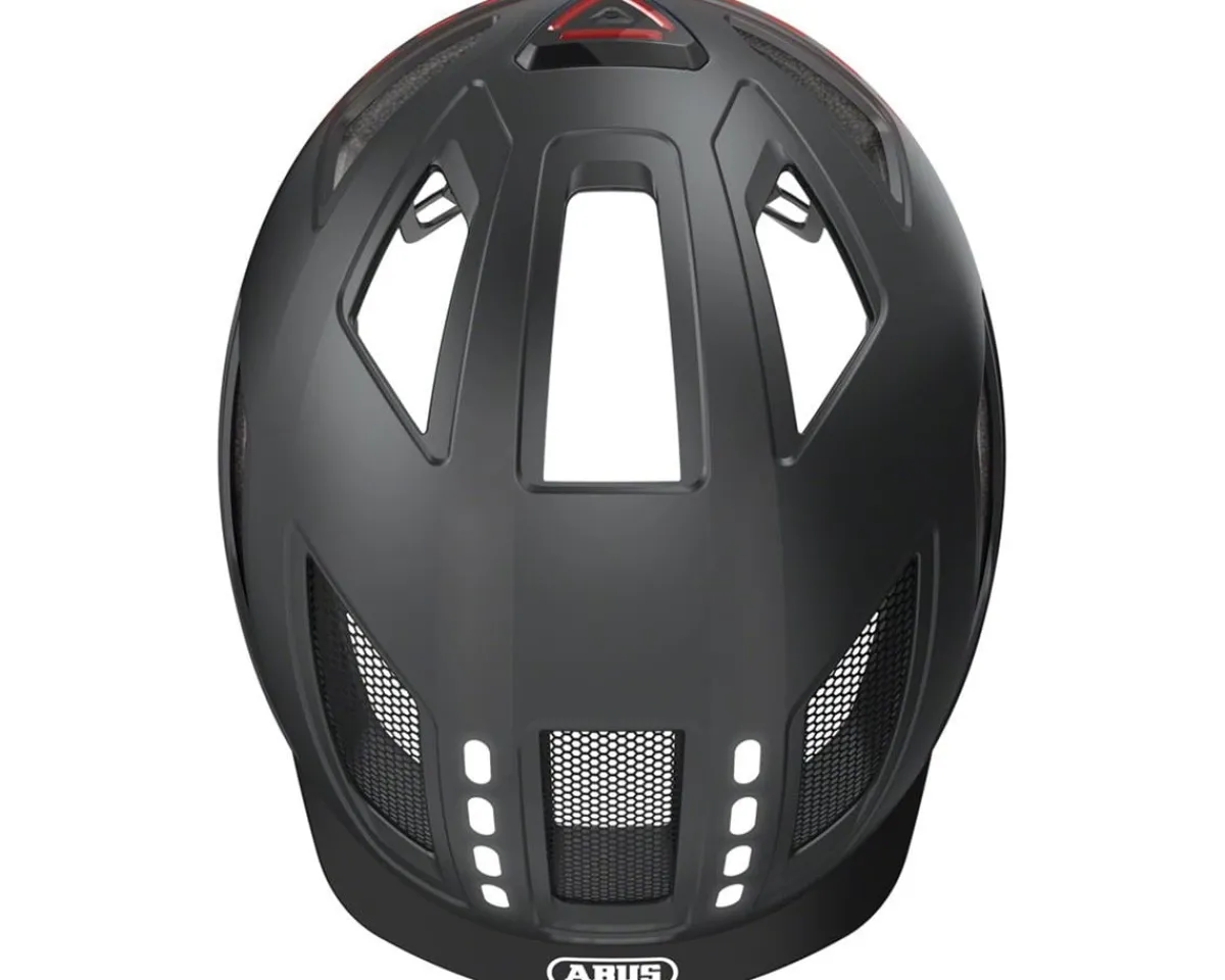 Abus Helmets|Helmets|Hyban 2.0 Urban Helmet (Signal Black) (52-58cm) (M) (w/Rear LED)