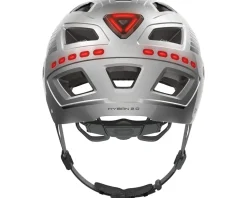 Abus Helmets|Helmets|Hyban 2.0 Urban Helmet (Signal Silver) (52-58cm) (M) (w/Rear LED)