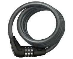 Abus Bike Locks|Star 4508 Combination Coiled Cable Lock (Black) (150cm x 8mm)