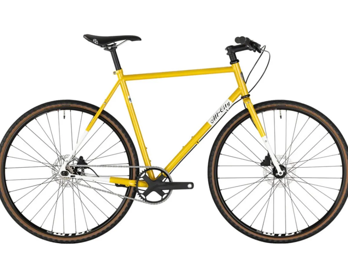 All-City Lifestyle Bikes|Super Professional Flat Bar Single Speed Bike (Lemon Dab) (43cm)