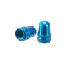 Alligator Wheels & Parts|Tire & Tube Accessories|Alloy Schrader Valve Caps (Blue) (2)