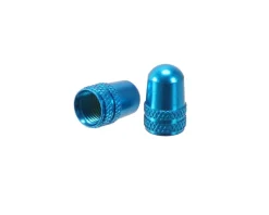 Alligator Wheels & Parts|Tire & Tube Accessories|Alloy Schrader Valve Caps (Blue) (2)