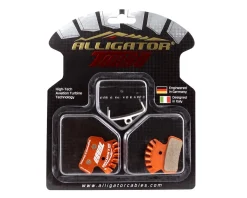 Alligator Brakes|Turbo Disc Brake Pads (Organic) (w/ Fins) (SRAM Guide, Avid Trail) (1 Pair)