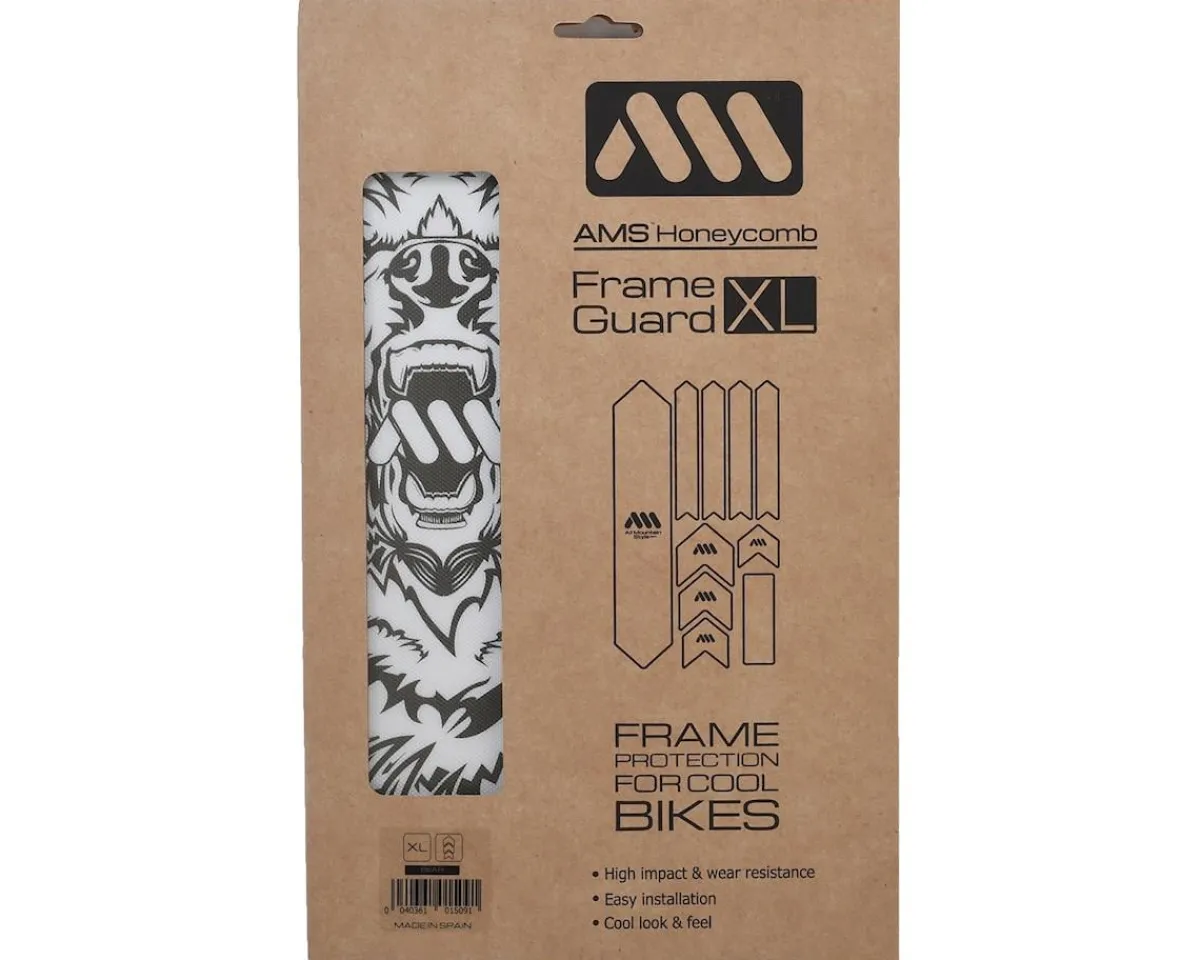 All Mountain Style Frame Protection & Decals|Honeycomb Frame Guard Extra (Grey) (Bear)
