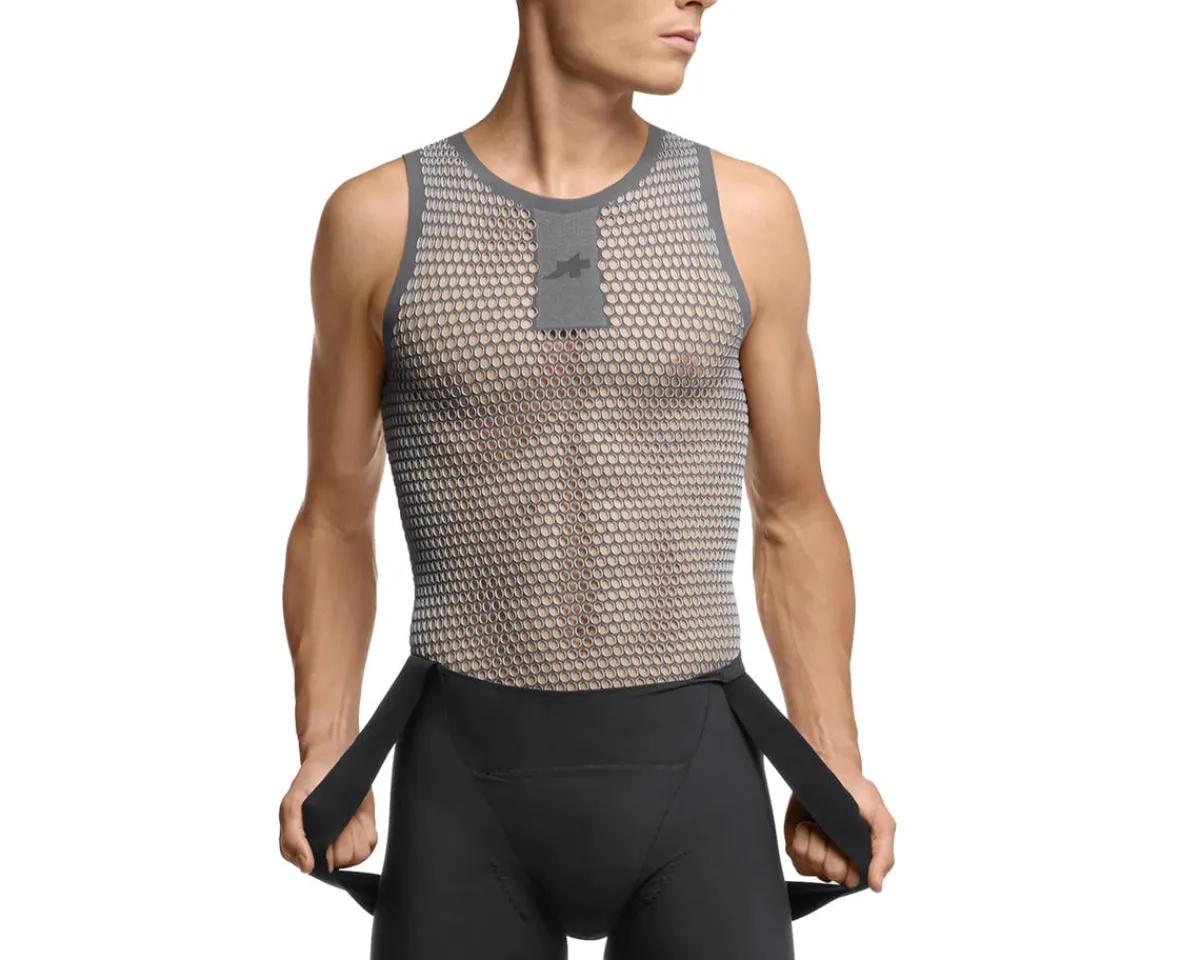 Assos Base Layers|Summer Essentials|Racing NS Sleeveless Skin Layer P1 Base Layer (Ice Grey) ( Size I)