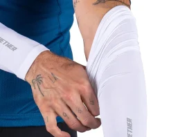 Bellwether Clothing Accessories|Summer Essentials|UPF 50+ Sun Sleeves (White) (XL)