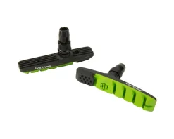Box Brakes|Three V-Brake Pads (Green) (1 Pair) (Threaded)