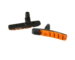 Box Brakes|Three V-Brake Pads (Orange) (1 Pair) (Threaded)