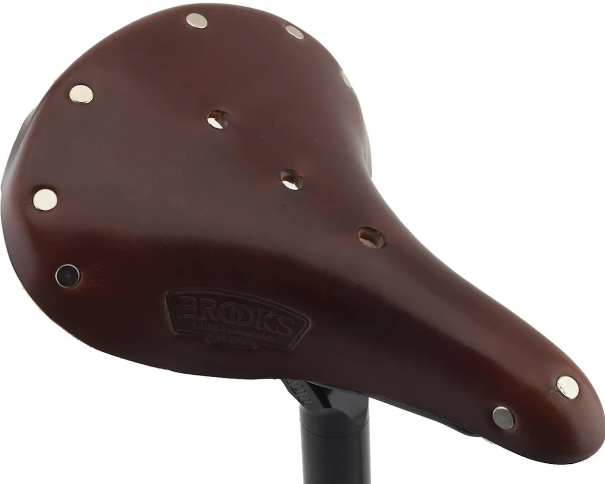 Brooks Saddles & Seats|B17 Women's Saddle (Antique Brown) (Black Steel Rails) (177mm)