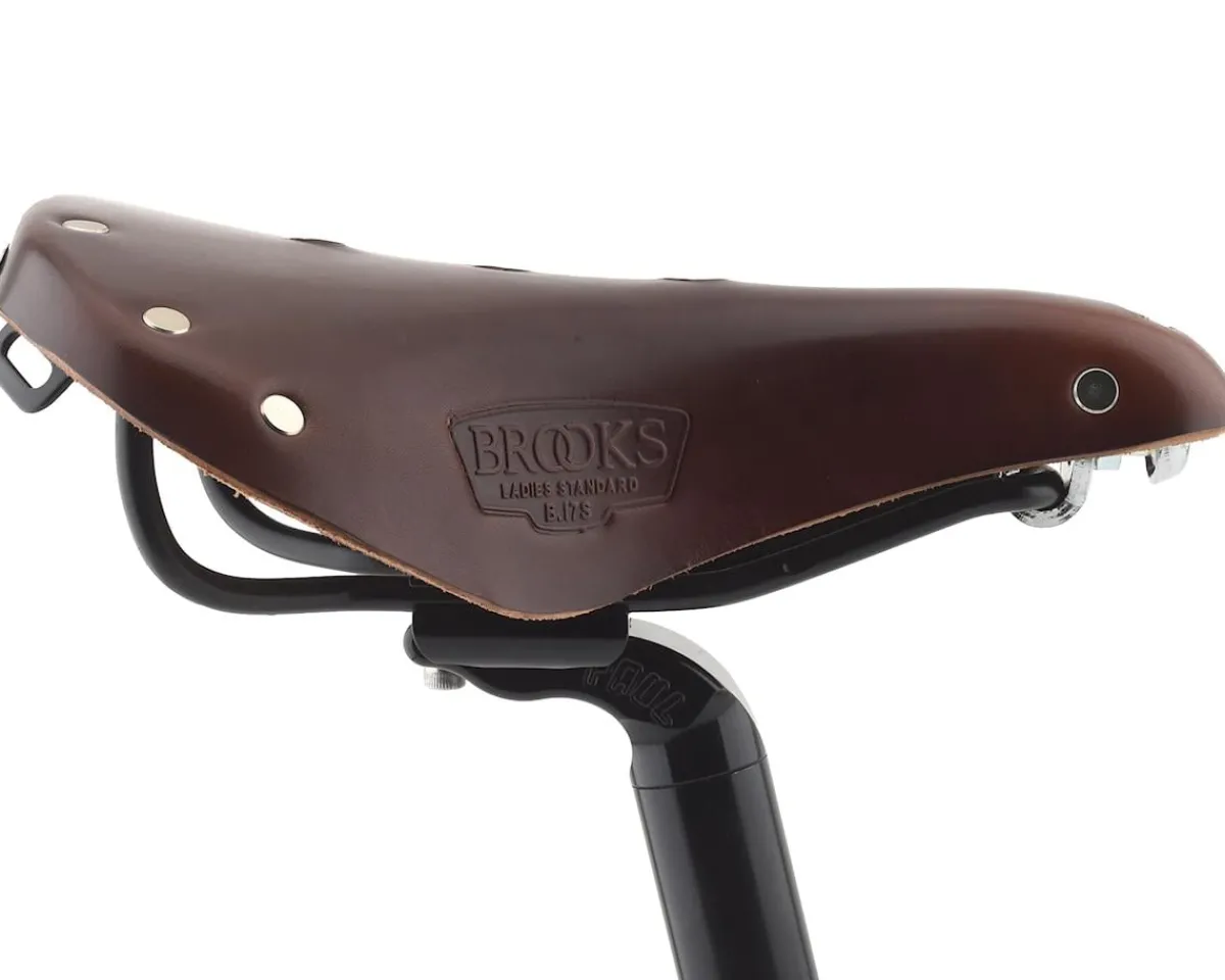 Brooks Saddles & Seats|B17 Women's Saddle (Antique Brown) (Black Steel Rails) (177mm)
