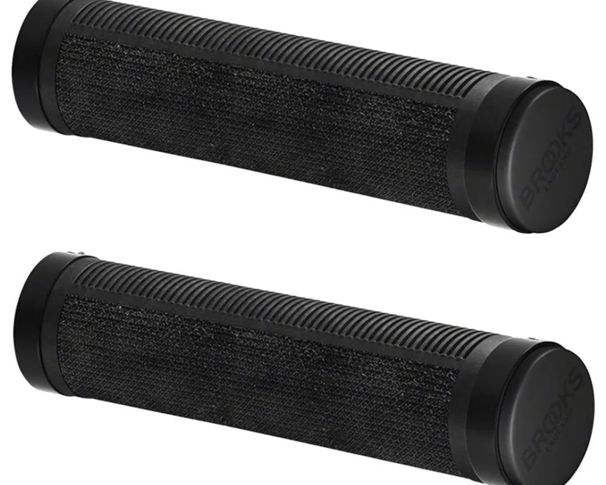 Brooks Grips & Handlebar Tape|Cambium Rubber Grips (Black) (130mm Length)