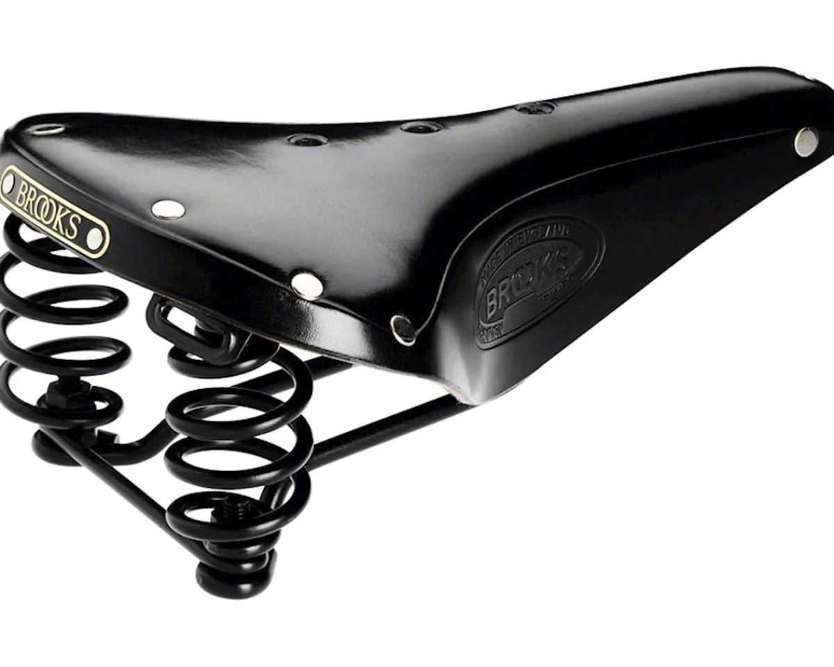 Brooks Saddles & Seats|Holiday Shopping|Flyer Men's Leather Saddle (Black) (Steel Rails) (170mm)