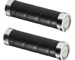 Brooks Grips & Handlebar Tape|Slender Leather Grips (Black) (130mm Length)