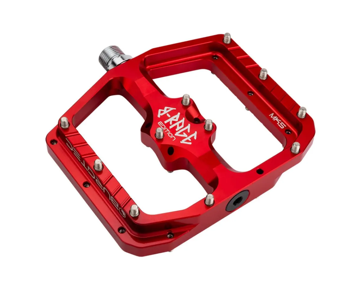 Burgtec Pedals & Cleats|Penthouse Flat MK5 B-Rage Edition Pedals (Race Red)