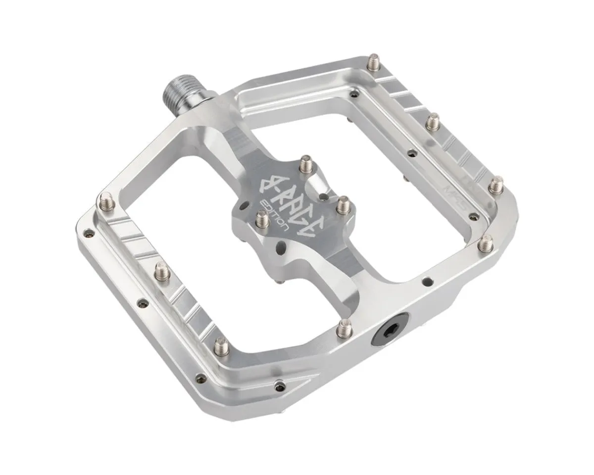 Burgtec Pedals & Cleats|Penthouse Flat MK5 B-Rage Edition Pedals (Silver)
