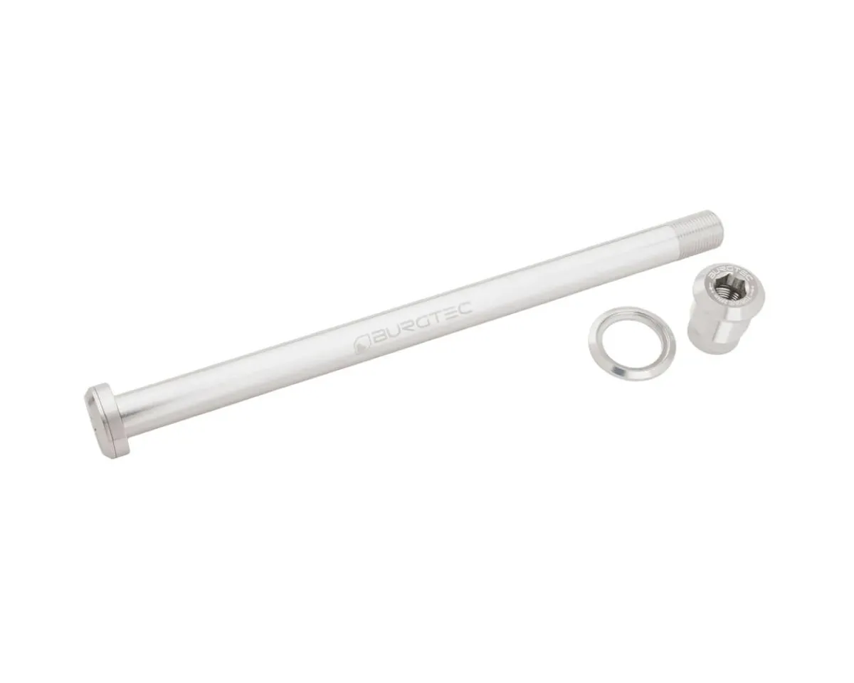 Burgtec Wheels & Parts|Pivot 185.3mm UDH Rear Axle (Rhodium Silver)