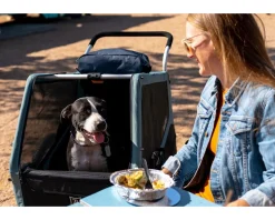 Burley Racks, Fenders, & Trailers|Bark Ranger Pet Bike Trailer & Stroller (Blue) (XL)