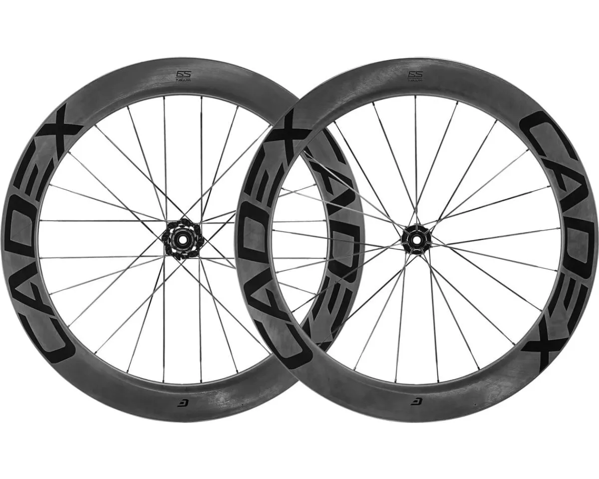 Cadex Wheels & Parts|65 Tubular Carbon Road Wheels (Shimano HG 11/12) (Rear) (12 x 142mm) (700c) (Black) (Disc Brake)