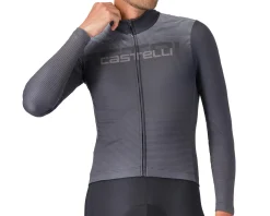 Castelli Clothing Sale|Jerseys|Apice Thermal Long Sleeve Jersey (Dark Grey/Smoky Grey/Silver Grey) (S)