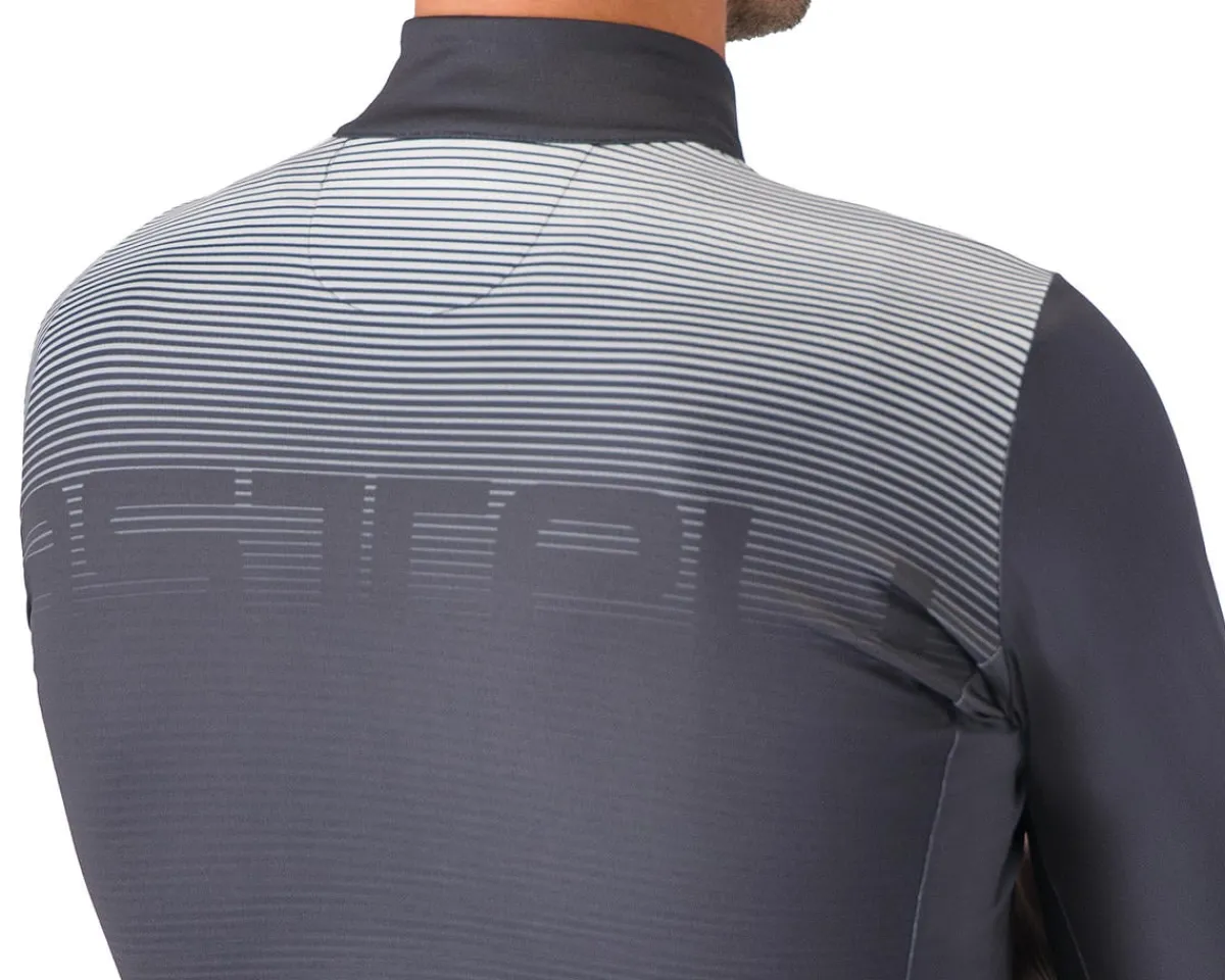 Castelli Clothing Sale|Jerseys|Apice Thermal Long Sleeve Jersey (Dark Grey/Smoky Grey/Silver Grey) (S)