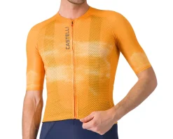Castelli Jerseys|Climber's A/C Short Sleeve Jersey (Vivid Orange/Smoky Grey) (M)