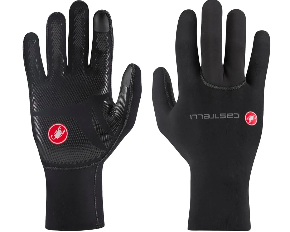 Castelli Clothing Accessories|Diluvio One Long Finger Gloves (Black) (M)
