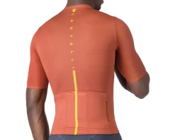 Castelli Jerseys|Summer Essentials|Drittone Logo Short Sleeve Jersey (Paprika/Mango Mojito) (S)