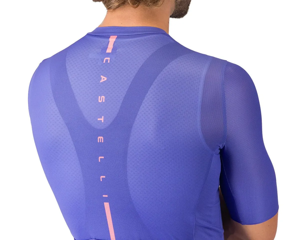 Castelli Jerseys|Summer Essentials|Drittone Logo Short Sleeve Jersey (Ultraviolet/Rosa Giro) (S)