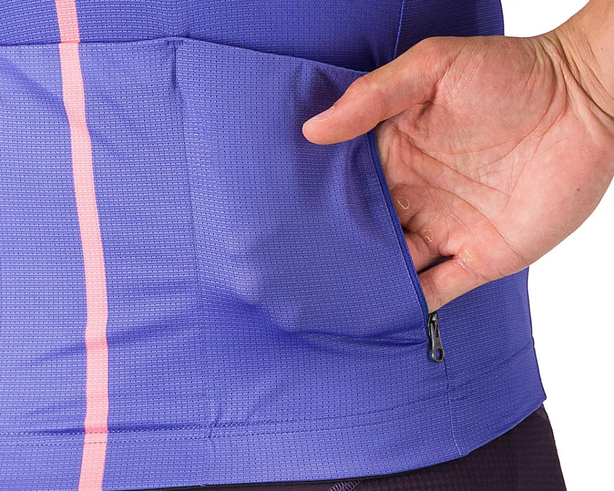 Castelli Jerseys|Summer Essentials|Drittone Logo Short Sleeve Jersey (Ultraviolet/Rosa Giro) (S)