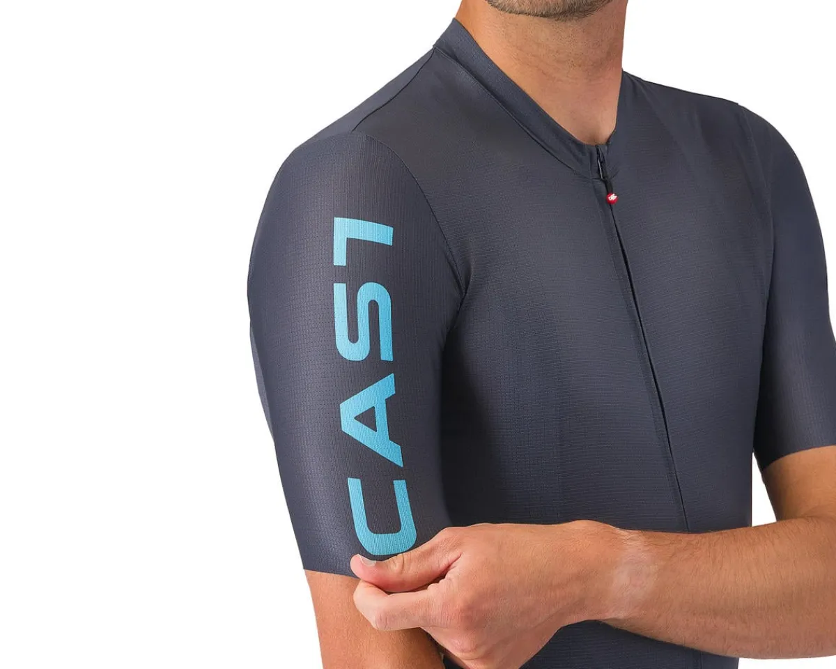 Castelli Jerseys|Summer Essentials|Entrata Apex Short Sleeve Jersey (Twilight Blue/Neon Cobalt) (S)