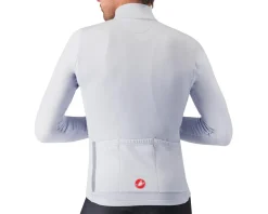 Castelli Jerseys|Entrata Thermal Long Sleeve Jersey (Silver Grey/Brilliant Orange) (M)