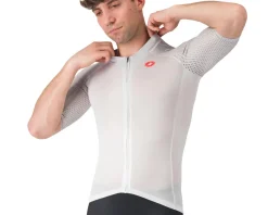 Castelli Jerseys|Summer Essentials|Free Speed 3 Race Top (White/Silver Grey) (M)