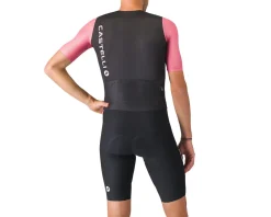 Castelli Shorts & Bibs|Saturday Morning Skinsuit (Black/Rosa Giro/Smoky Grey) (S)