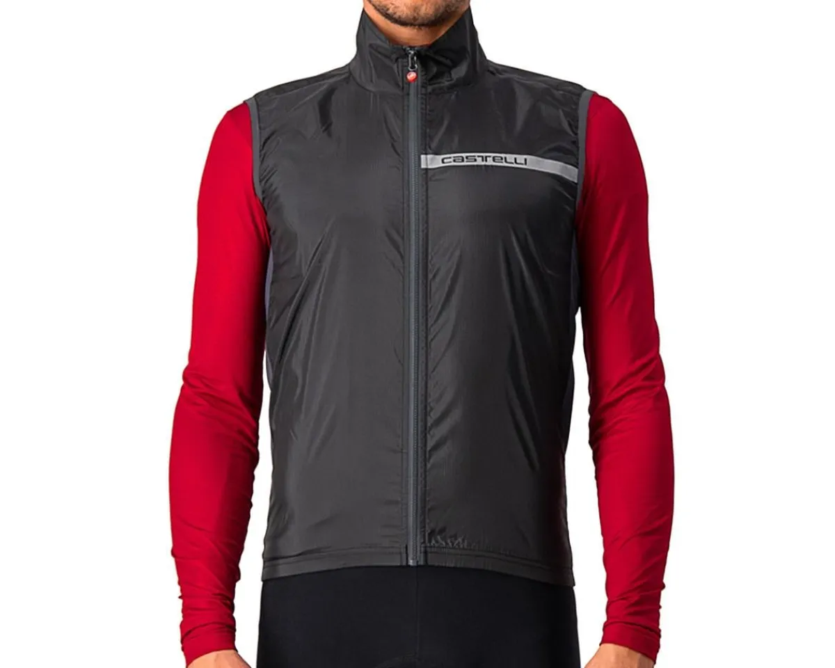 Castelli Jackets & Vests|Clothing Sale|Squadra Stretch Vest (Light Black/Dark Grey) (M)