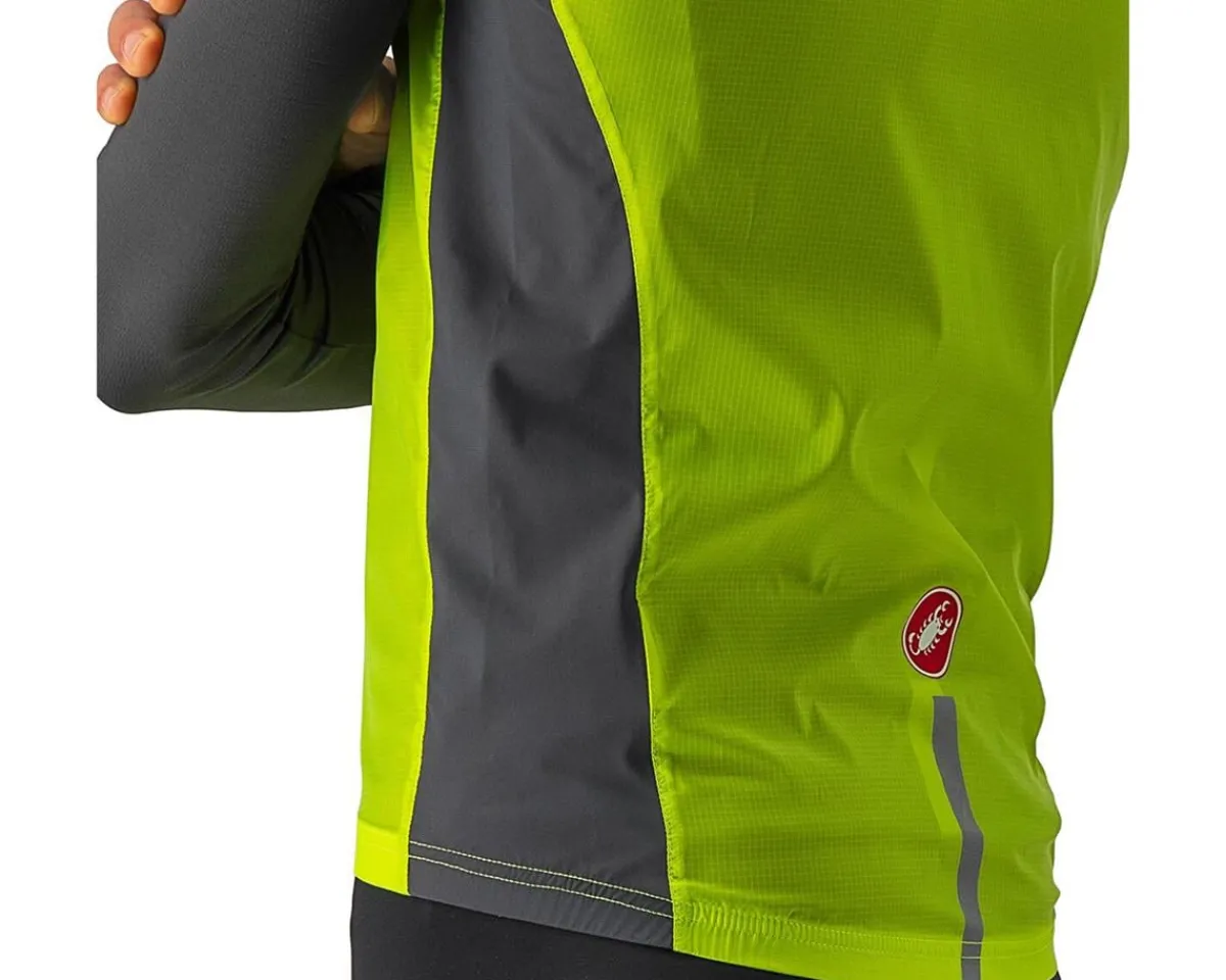Castelli Jackets & Vests|High Vis & Reflective|Squadra Stretch Vest (Electric Lime/Dark Grey) (S)