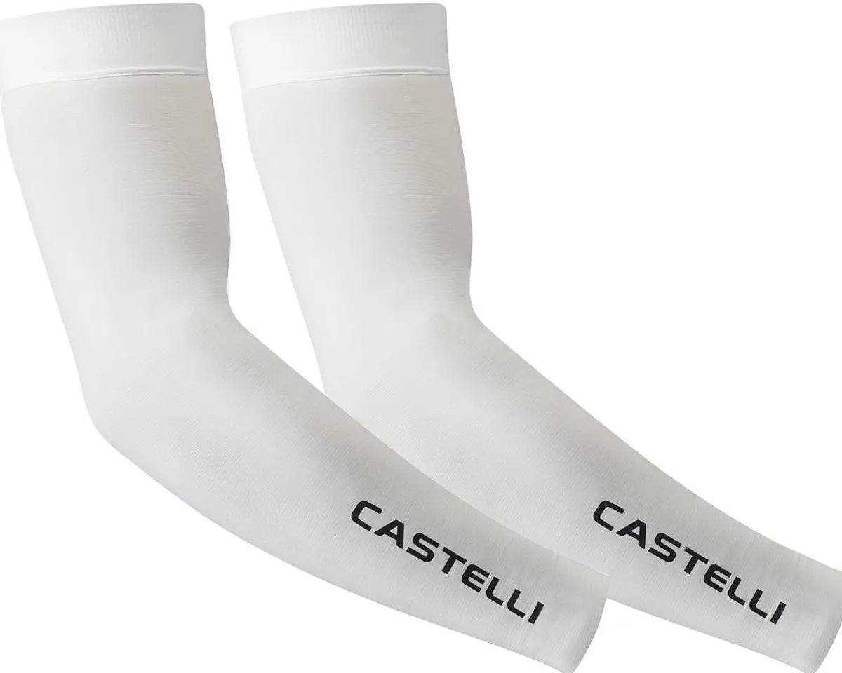 Castelli Clothing Accessories|Summer Essentials|UPF 50+ Light Arm 3 Sleeves (White) (S)