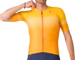 Castelli Jerseys|Summer Essentials|UPF Short Sleeve Jersey (Vivid Orange) (L)