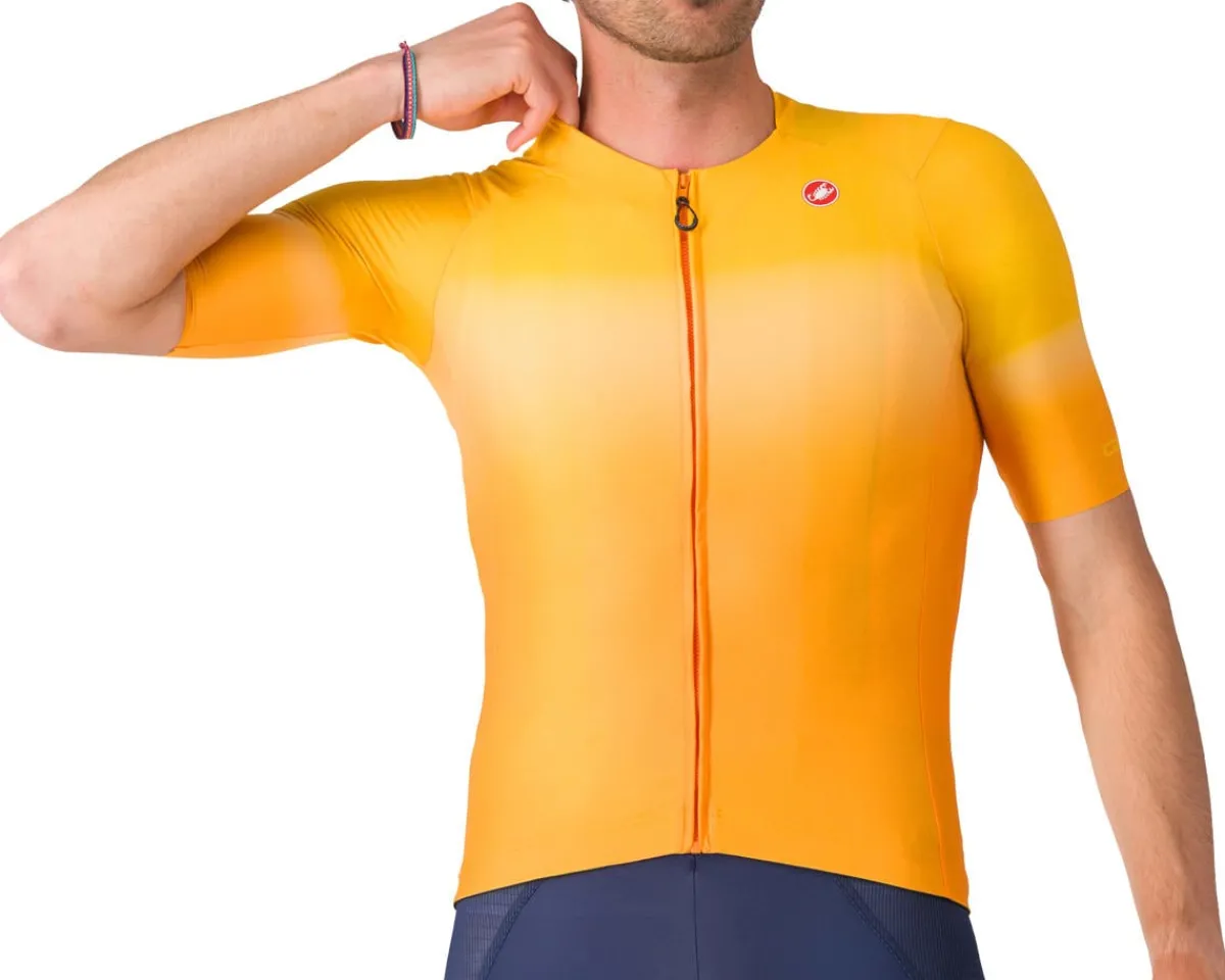 Castelli Jerseys|Summer Essentials|UPF Short Sleeve Jersey (Vivid Orange) (L)