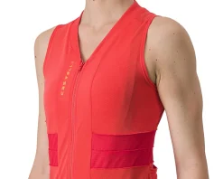 Castelli Women'S|Jerseys|Women's Anima 4 Sleeveless Jersey (Hibiscus/Soft Orange) (L)