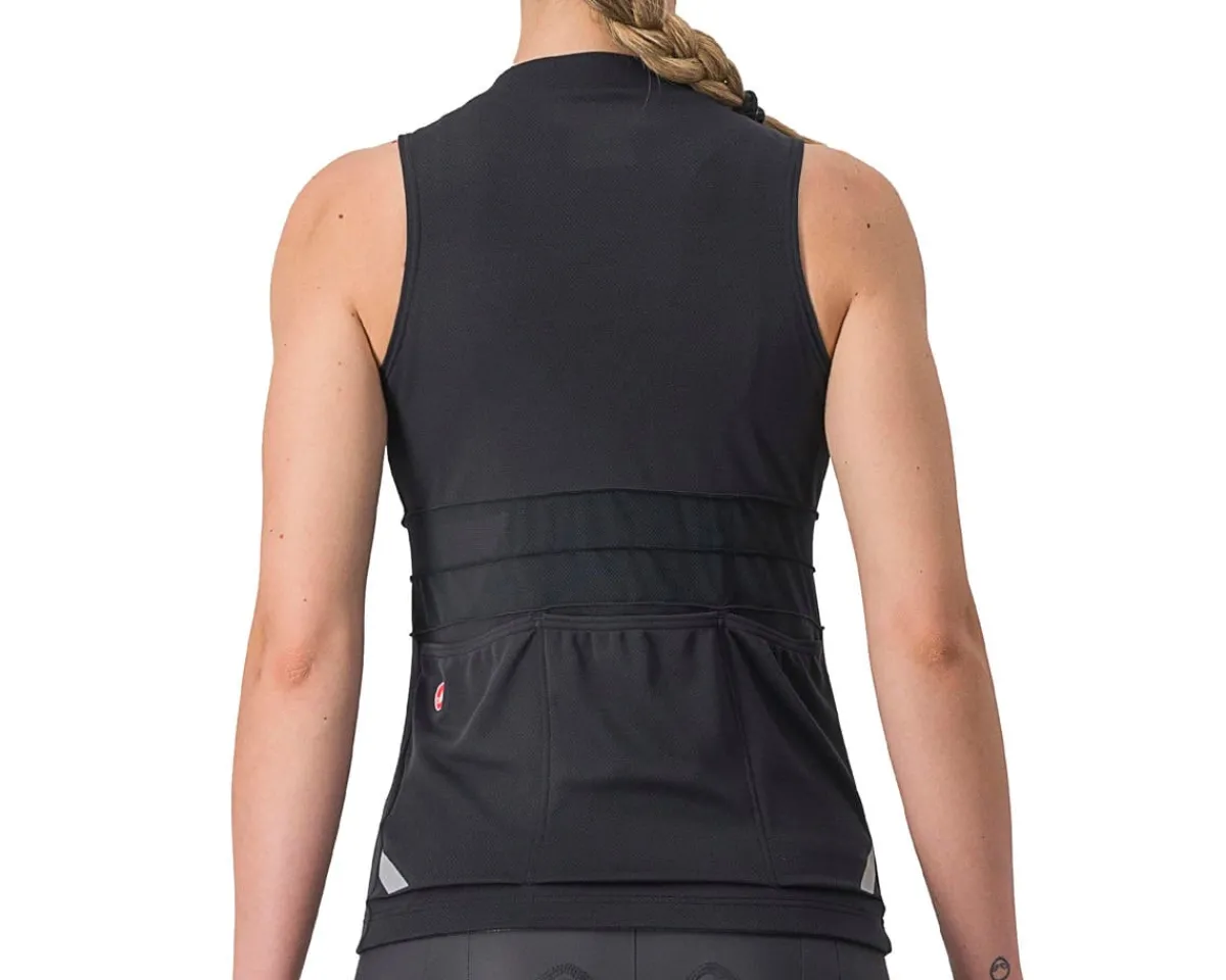 Castelli Clothing Sale|Women'S|Women's Anima 4 Sleeveless Jersey (Light Black/Ivory) (L)