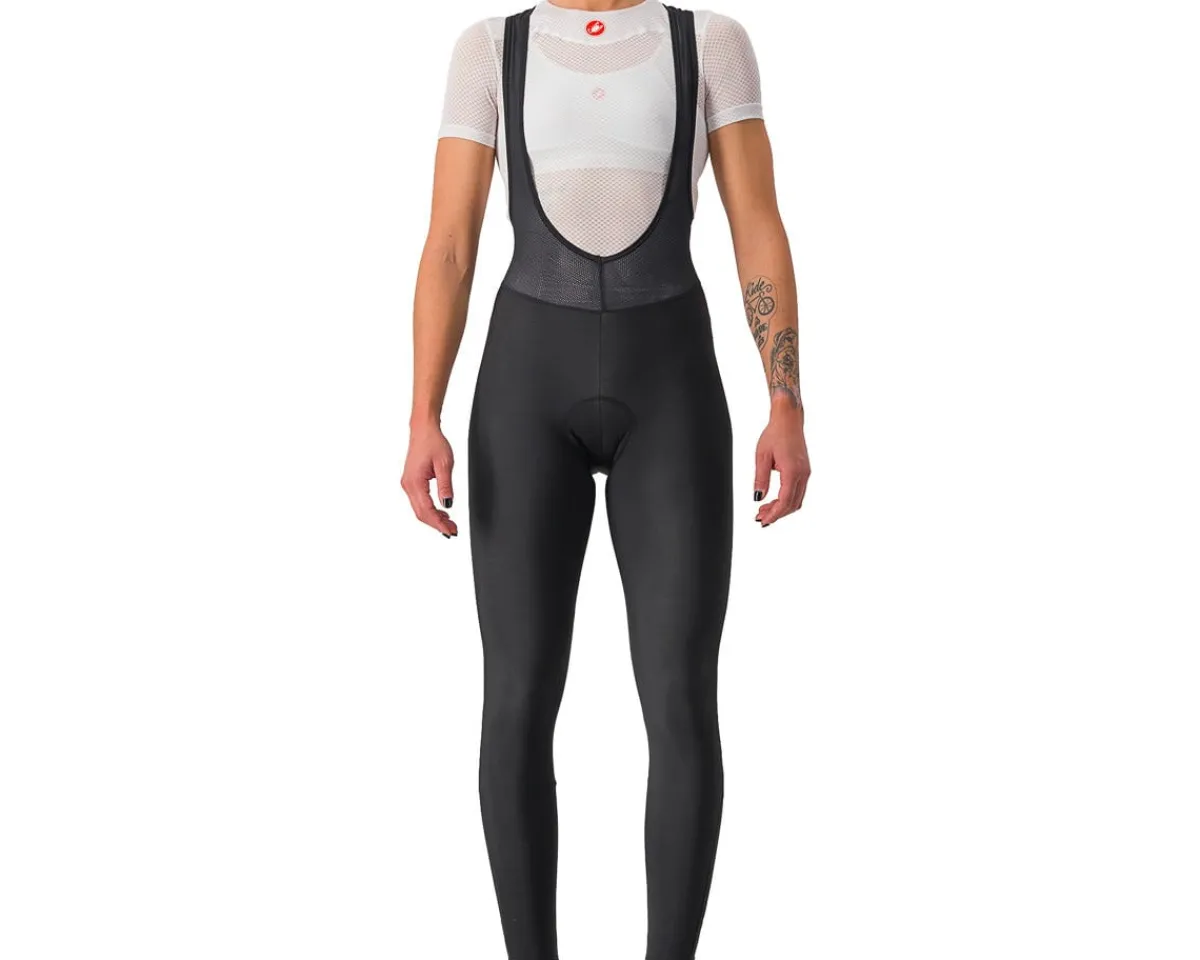 Castelli Clothing Sale|Tights & Pants|Women's Entrata Bib Tights (Black) (S) (w/ Chamois)