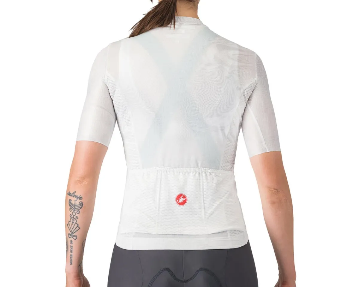 Castelli Clothing Sale|Women'S|Women's Fantasia Short Sleeve Jersey (White) (XL)