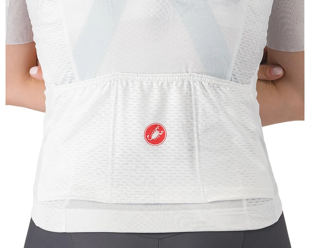 Castelli Clothing Sale|Women'S|Women's Fantasia Short Sleeve Jersey (White) (XL)