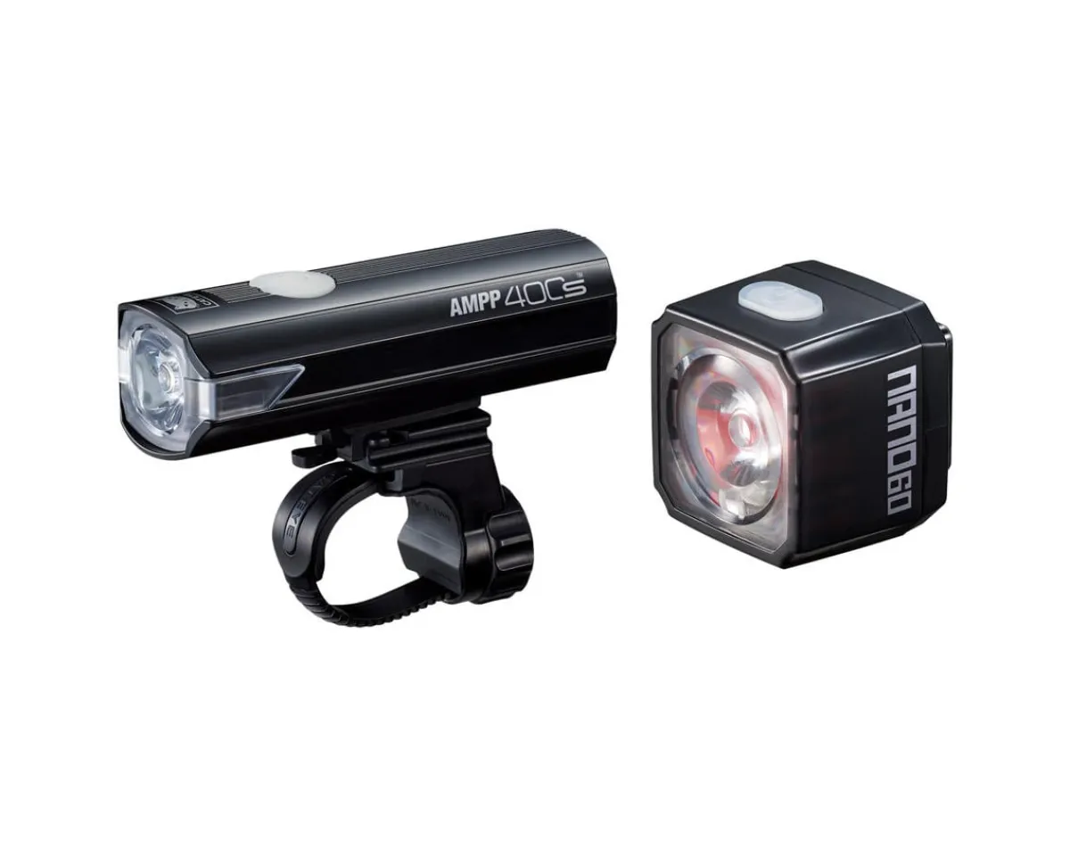 CatEye Bike Lights|AMPP400S/NANO60 Headlight & Tail Light Set (USB-C)