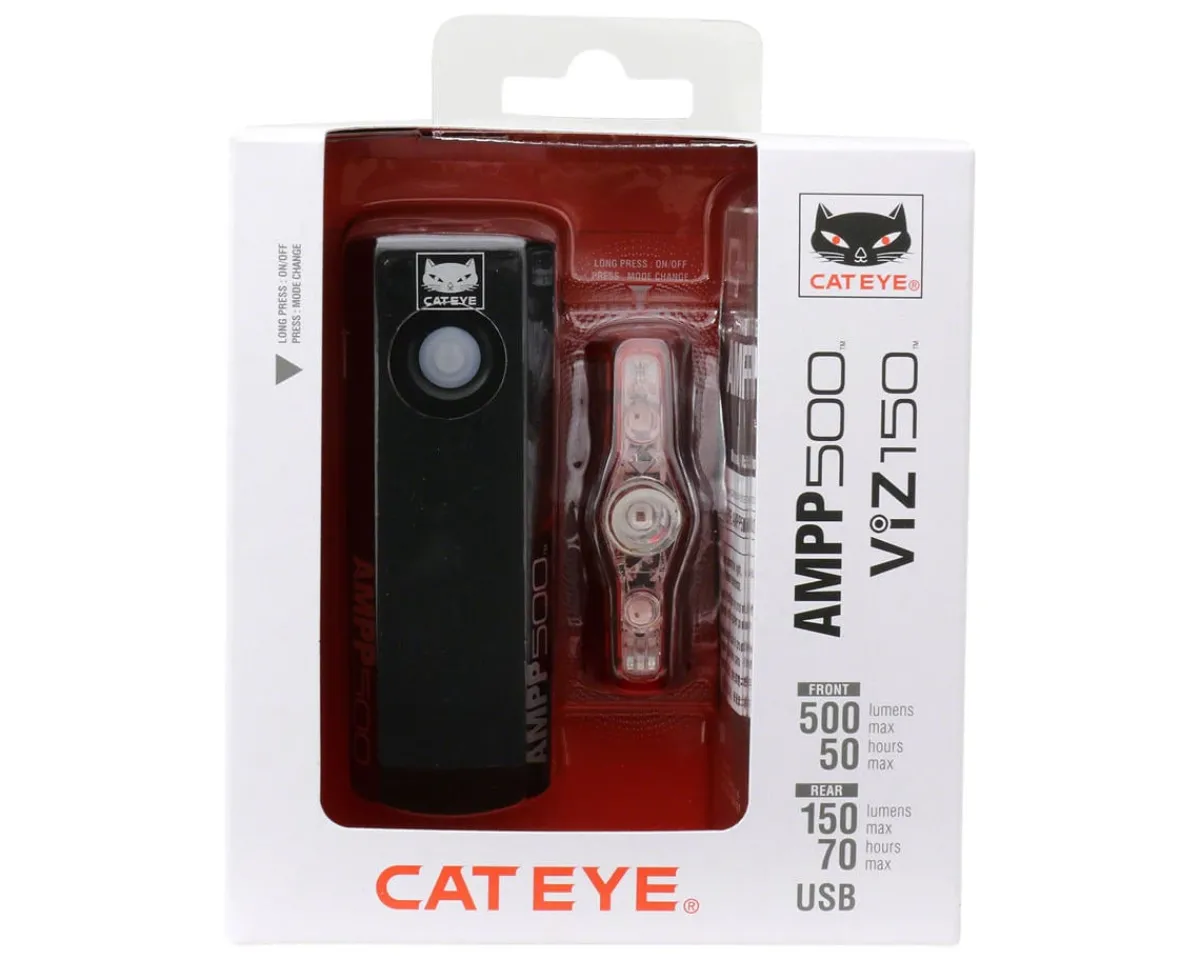 CatEye Bike Lights|AMPP500S/VIZ150 Headlight & Tail Light Set