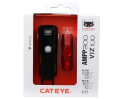 CatEye Bike Lights|AMPP200/VIZ100 Headlight & Tailight Set (USB-C)